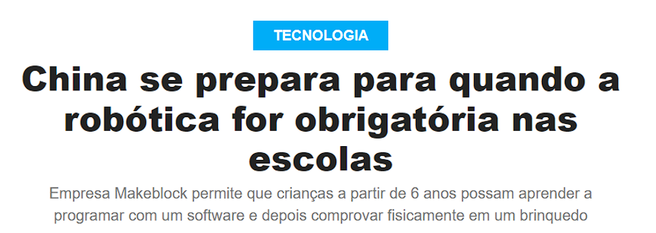 Notícia diz que China se prepara